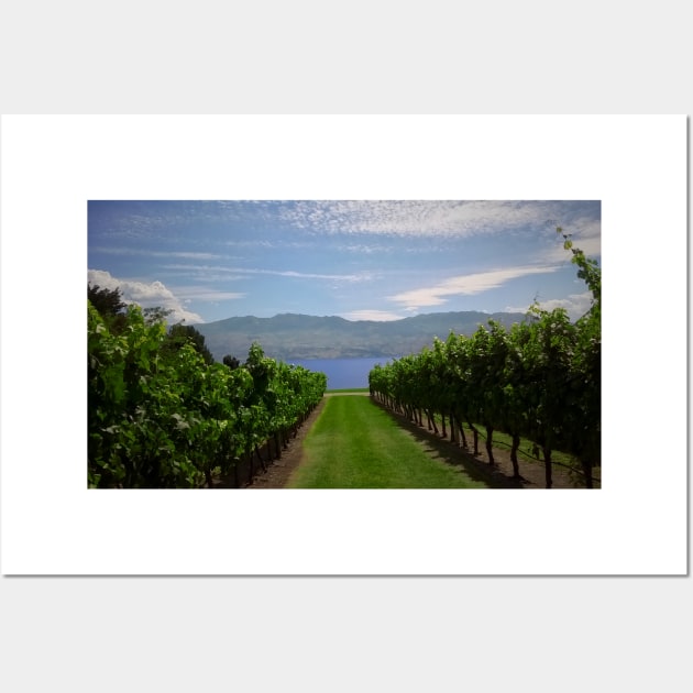 The Okanagan Lake and Grape Vines Wall Art by GenAumonier